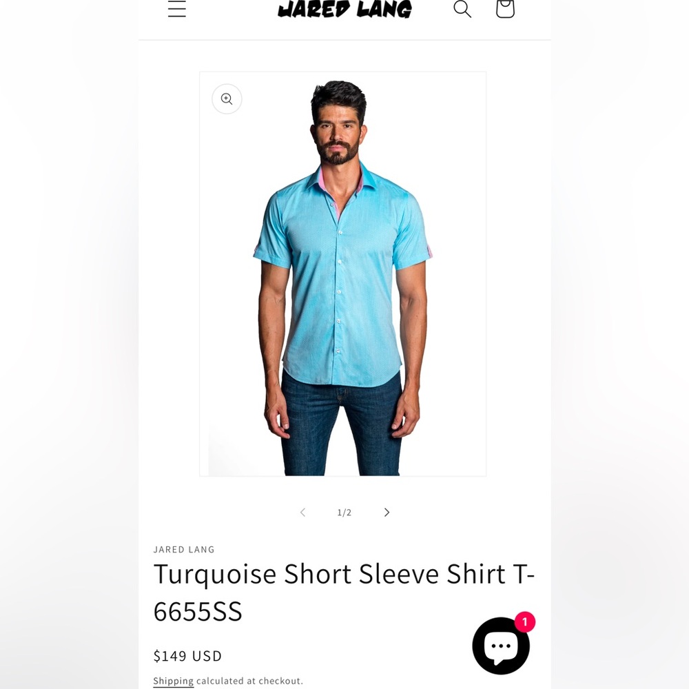 NWT Jared Lang long sleeve shirt